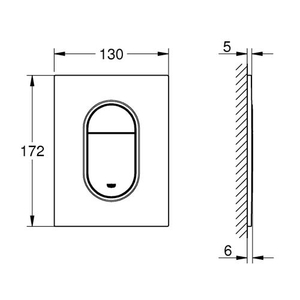 Кнопка для инсталляции Grohe Arena Cosmopolitan S | ABS пластик | хром (37624000)
