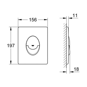 Кнопка для инсталляции Grohe Skate Air | альпийский белый (38505SH0)