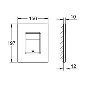 Кнопка для инсталляции Grohe Skate Cosmopolitan | ABS пластик | черный глянец (38732KV0)