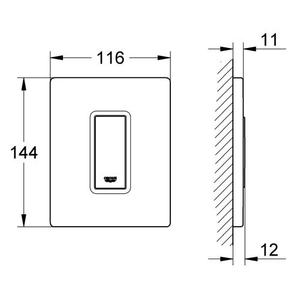 Кнопка для инсталляции Grohe Skate Cosmopolitan | ABS пластик | хром (38784000)