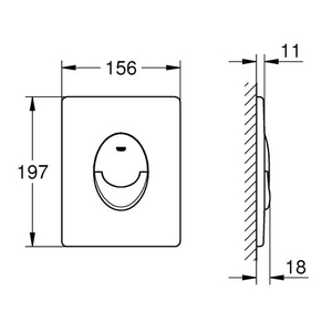 Кнопка для инсталляции Grohe Start | ABS пластик | черный фантомный (38964KF0)