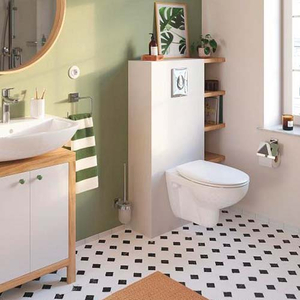 Комплект 5 в 1 Grohe Solido: инсталляция Rapid SL, кнопка Skate Air белая, унитаз Bau Ceramic с сиденьем (39116000)