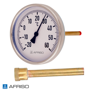 Термометр AFRISO тип BiTh 63 ST AX 1/2" | 60°C | к.т. 2,0 | гильза 40мм (63860)
