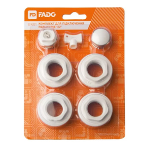 Комплект радіаторний FADO 3/4" | білий (UK02)