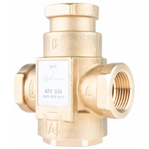 Триходовий термічний клапан Afriso ATV 334 Rp 1" | DN 25 | 50°C | Kvs 9 (1633410)