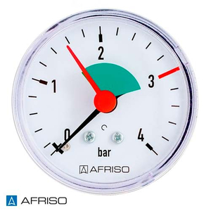 Манометр AFRISO тип HZ 80 AX 0-4 бар | 1/4" | к.т. 2,5 (63919)