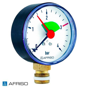 Манометр AFRISO тип HZ 63 RAD 0-4 бар | 3/8" | к.т. 2,5 (63910)