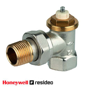 Термостатический клапан угловой Resideo V2000SX 1/2" (Honeywell V2000ESX15)