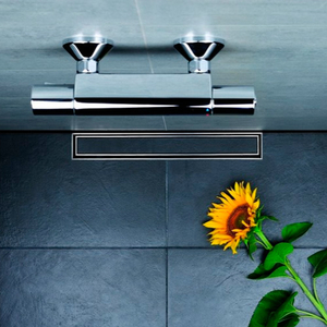 Душевой канал HL531Prblue с решеткой "Стандарт" из нержавеющей стали | сухой сифон „Primus blue“