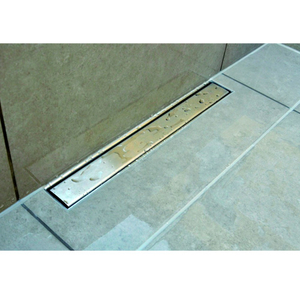 Душевой канал HL531Prblue с решеткой "Стандарт" из нержавеющей стали | сухой сифон „Primus blue“