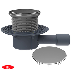 Трап для внутренних помещений HL510PrblueR DN40/50 с сухим сифоном "Primus blue" круглая насадка d 133мм / 112мм