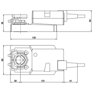 Belimo SMD230A Электропривод воздушной заслонки (усилие 16 Нм)
