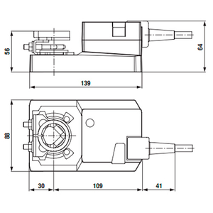 Belimo SMD24A Электропривод воздушной заслонки (усилие 16 Нм)