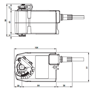 Belimo TF24-3 Електропривод повітряної заслонки (3-point)
