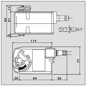 Belimo TF24-MFT Електропривод повітряної заслонки (програмований)