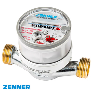 Фото Счетчик холодной воды Zenner ETKD-N Qn 2,5 Ду15 L=110 мм R160H/63V (сухоход)