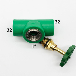 Вентиль запорный полипропиленовый DN 32х1" Interplast PPR Green под пайку (790100132)