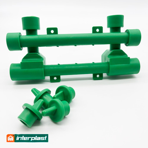 Двойная водорозетка DN 20x1/2" Interplast PPR Green PN30 ВР (790210000)