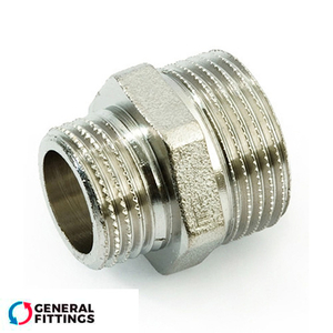 Ніпель редукційний нікельований General Fittings 1 1/2"х3/4" (260003N140500H)