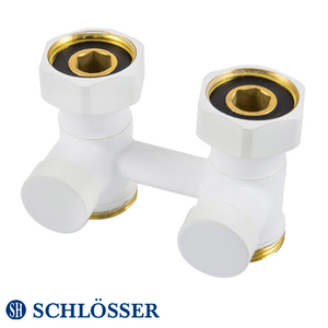 Узел подключения Schlösser прямой GW3/4 x GZ3/4 белый (600700022)