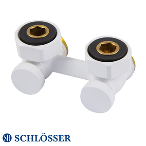 Узел подключения Schlösser угловой GW3/4 x GZ3/4 белый (600700023)