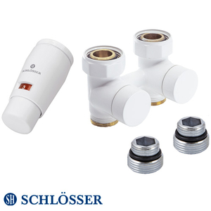 Комплект эксклюзивных узлов Schlösser 3/4 x M 22х1,5 прямой, +2 шт. ниппель, термоголовка MINI SH M30x1.5 (601000421)