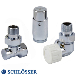 Комплект термостатический Schlösser Standard Mini GZ1/2 x GW1/2 осевой, термоголовка Mini M30x1.5 (602200068)