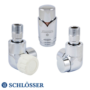Комплект термостатический Schlösser LUX осевой-левый, GZ 1/2х15мм Cu, термоголовка Mini, хром (603700006)