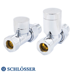 Комплект клапанов Schlösser Elegant прямой GZ 1/2x15мм Cu хром (604200023)