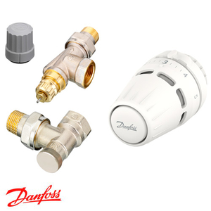 Радиаторный комплект Danfoss Regus RA + RA-FN + RLV-S осевой | 1/2" (015G5311)