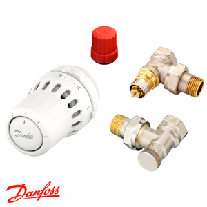 Радиаторный комплект Danfoss React RA + RA-N + RLV-S угловой | 1/2" (015G5349)
