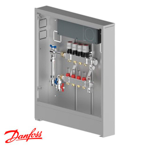 Распределительная станция регулировки теплого пола Danfoss UnoFloor Basic 4L, левое (088X3104)