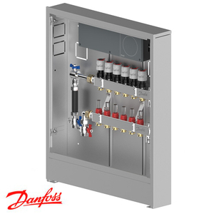 Распределительная станция регулировки теплого пола Danfoss UnoFloor Basic 6L, левое (088X3106)