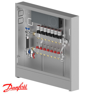 Распределительная станция регулировки теплого пола Danfoss UnoFloor Basic 7L, левое (088X3107)