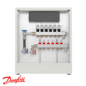 Распределительная станция регулировки теплого пола Danfoss UnoFloor Basic 6R, правое (088X3126)