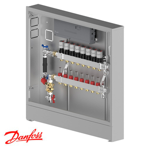 Распределительная станция регулировки теплого пола Danfoss UnoFloor Control 8L, левое (088X3648)