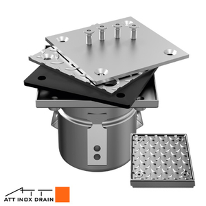 Ревизионный лючок-прочистка ATT Inox Drain DN200 200х200мм (RW250200)