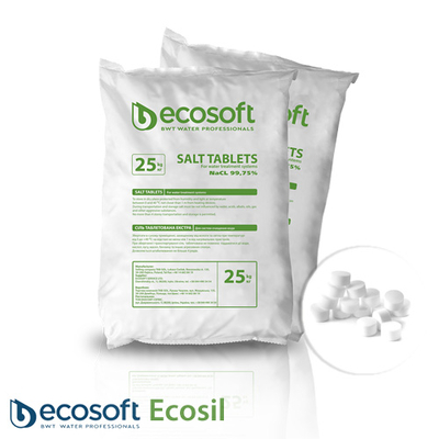 Соль таблетированная Ecosoft Ecosil, мешок 25кг (KECOSIL)