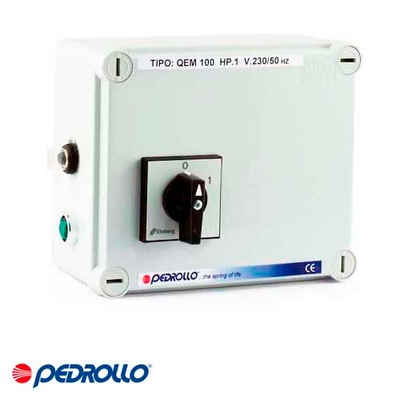 Пульт управления Pedrollo QEM 100 для однофазных скважинных насосов 4", до 0,75 кВт