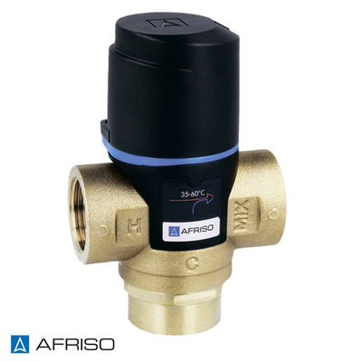 Трехходовой термостатический клапан AFRISO ATM 331 Rp 3/4" | DN 20 | 20-43°С | Kvs 1.6