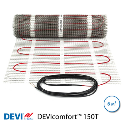 Нагревательный мат DEVIcomfort™ 150T, 6 м2, 900 Вт, двухжильный (83030578)