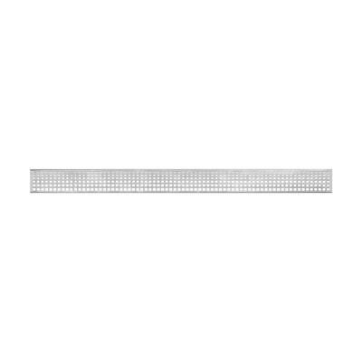 Душевой канал с горизонтальным фланцем Inox Style 985x80 | решетка "Квадрат big & small"