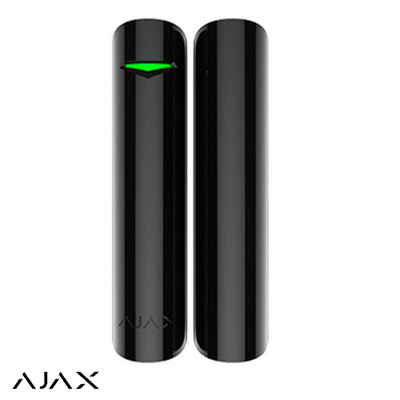 Ajax DoorProtect Plus Black Бездротовий датчик відкриття, удару та нахилу | з герконом та акселерометром | чорний (AJ9996)