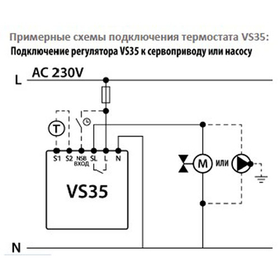 Цифровий кімнатний термостат SALUS VS35B, що вбудовується | чорний