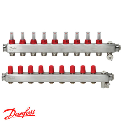 Danfoss SSM-9F Коллекторы из н/ж стали 9+9 | c расходомерами (088U0759)