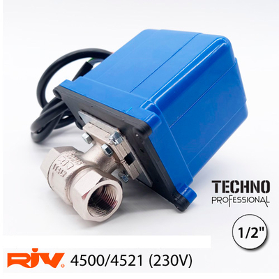 Кульовий кран з електроприводом RIV Techno Professional 4500/4521 220V 1/2"