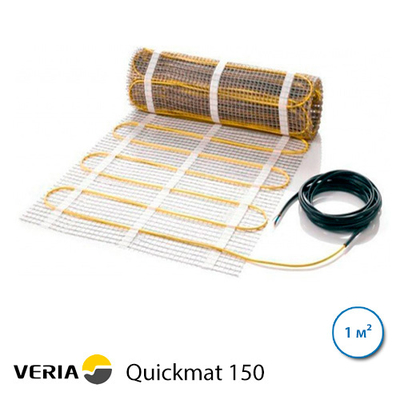 Теплый пол Veria Quickmat 150, 1 м2, 150 Вт, нагревательный мат (189B0158)