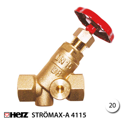 Вентиль запорный Herz STRÖMAX-А 4115 DN20 | Rp3/4" (1411512)