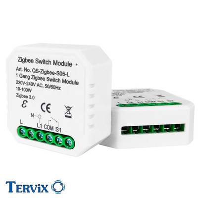 Умный выключатель Tervix Pro Line ZigBee Switch | 1 клавиша | без нуля (432141)