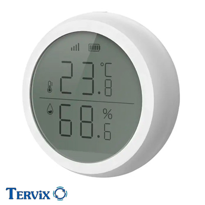 Беспроводной датчик температуры и влажности Tervix Pro Line ZigBee T&H с экраном (412041)